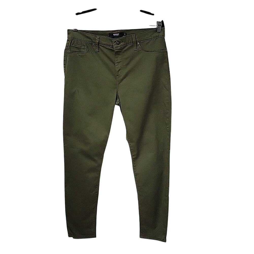 Hudson Nico Super Skinny Jeans Olive Green Womens Size 32